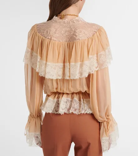 Chloé Blusa de seda con encaje - Chloe - Modalova