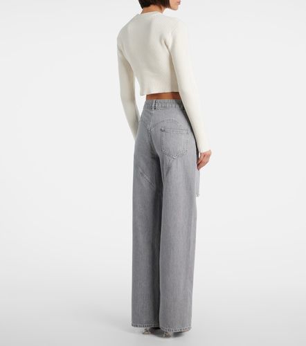 Jeans distressed a gamba larga con decorazioni - Area - Modalova