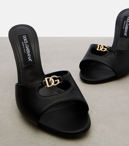 Dolce&Gabbana Mules de piel con DG - Dolce&Gabbana - Modalova