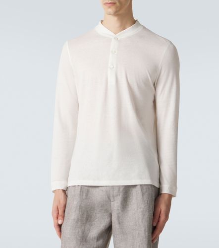 Camiseta con botones de lino y algodón - Brunello Cucinelli - Modalova