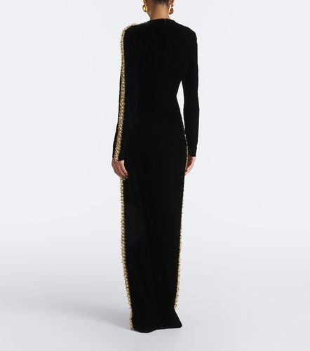Vestido de fiesta de terciopelo adornado - Balmain - Modalova