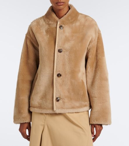Reversible shearling-trimmed leather jacket - Yves Salomon - Modalova