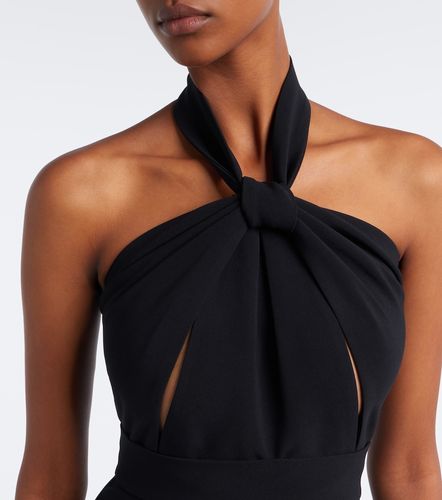 Abito lungo in crêpe con scollo all'americana - Elie Saab - Modalova