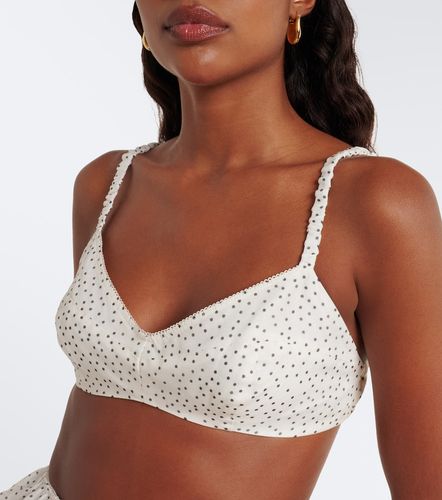 Crop top de organza de seda con lunares - SIR - Modalova
