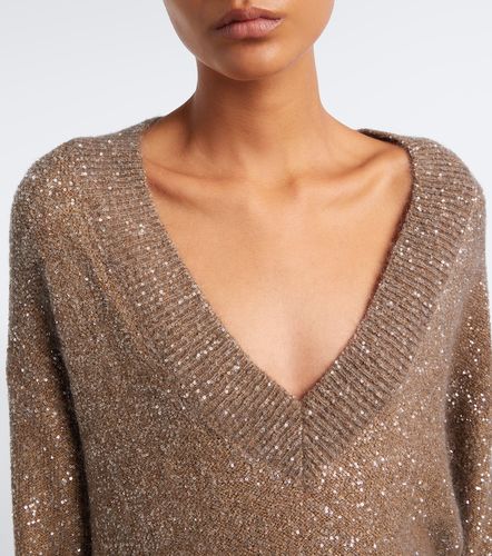 Pullover con paillettes - Brunello Cucinelli - Modalova