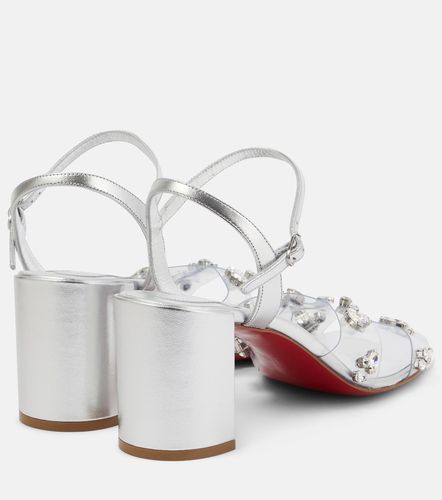 Queenie PVC and metallic leather sandals - Christian Louboutin - Modalova