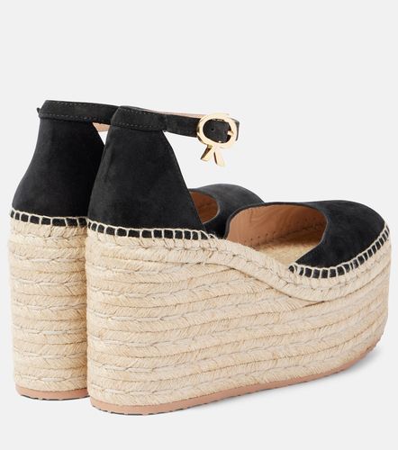 Espadrillas con zeppa in suede con plateau - Gianvito Rossi - Modalova