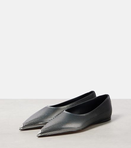 Degrade fishnet leather ballet flats - Alaia - Modalova