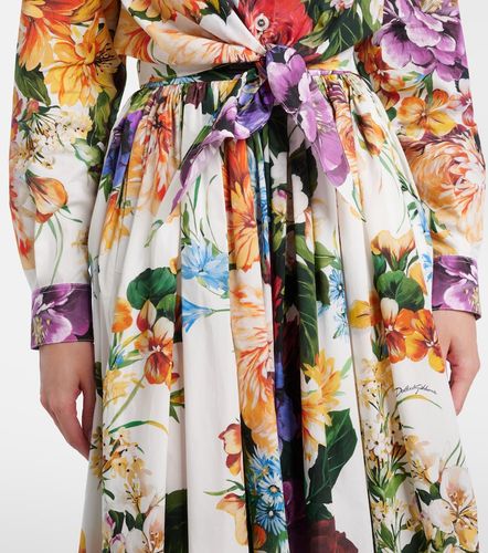 Camisa cropped de algodón floral - Dolce&Gabbana - Modalova