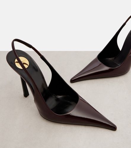 Vendome 110 patent leather slingback pumps - Saint Laurent - Modalova
