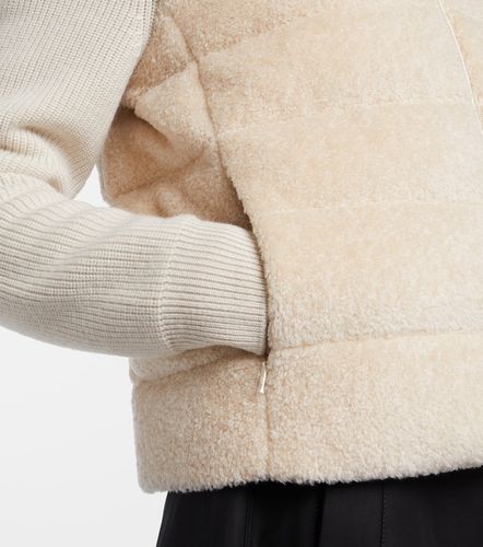 Cárdigan de teddy con paneles de plumas - Moncler - Modalova