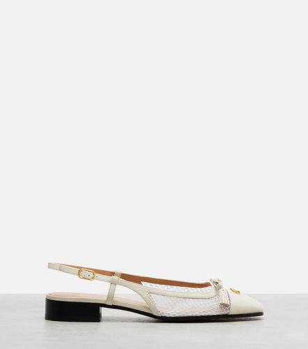 VLogo leather and mesh slingback flats - Valentino Garavani - Modalova