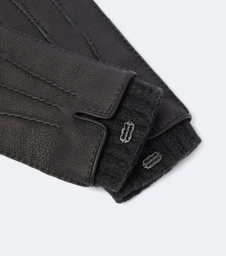 Agnona Leather and cashmere gloves - Agnona - Modalova