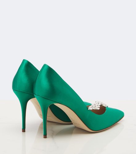 Nadira embellished satin pumps - Manolo Blahnik - Modalova
