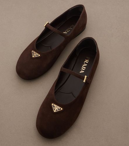 Prada Suede Mary Jane flats - Prada - Modalova