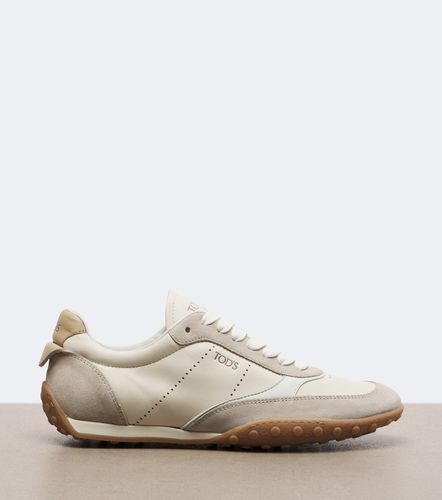 Suede-trimmed leather sneakers - Tod's - Modalova