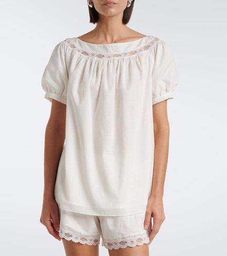 Marilyn lace-trimmed cotton top - Posse - Modalova