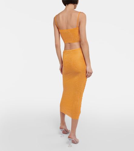 Top cropped con cristalli - Self-Portrait - Modalova