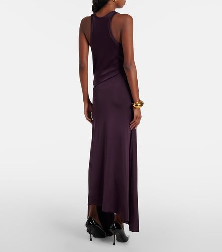 Vestido midi drapeado de jersey - Victoria Beckham - Modalova