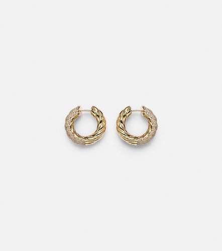 Pendientes Sculpted Cable de oro de 18 ct con diamantes - David Yurman - Modalova