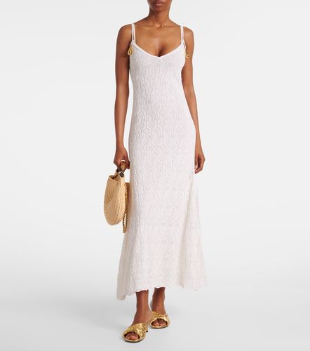 Abito lungo Fish Lace in cotone e seta - Bottega Veneta - Modalova