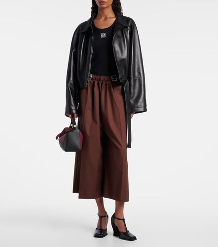 Pantaloni culottes in cotone e seta a vita alta - Loewe - Modalova
