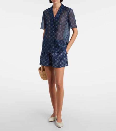 Camisa de algodón y seda estampada - Tory Burch - Modalova