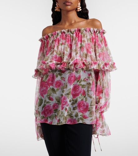 Chloé Top de seda floral - Chloe - Modalova