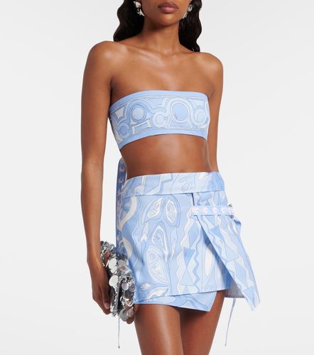 Top bandeau de algodón estampado - Pucci - Modalova