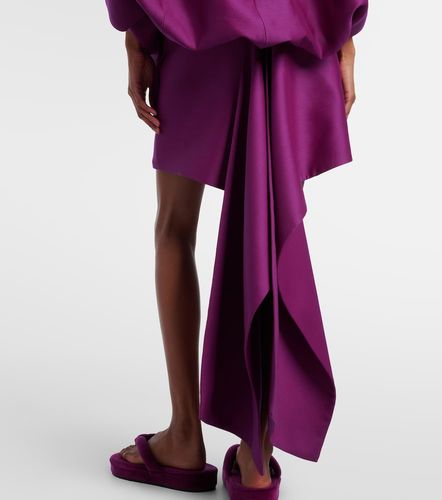 Abito corto off-shoulder in lana e seta - Balenciaga - Modalova