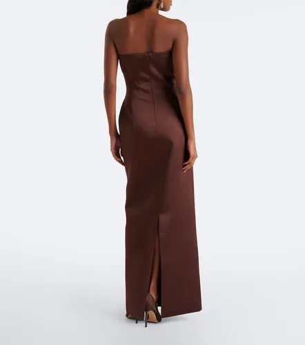 Embellished satin bustier gown - The New Arrivals Ilkyaz Ozel - Modalova