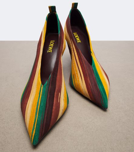 Origami Cubic striped leather pumps - Loewe - Modalova