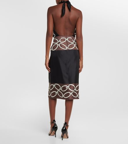 Vestido midi de seda estampado - Valentino - Modalova