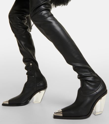 David Koma Logo over-the-knee boots - David Koma - Modalova