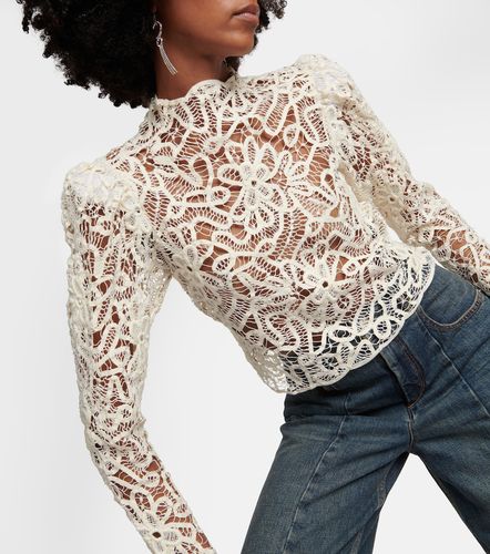 Top de algodón Neline con bordado floral - Isabel Marant - Modalova