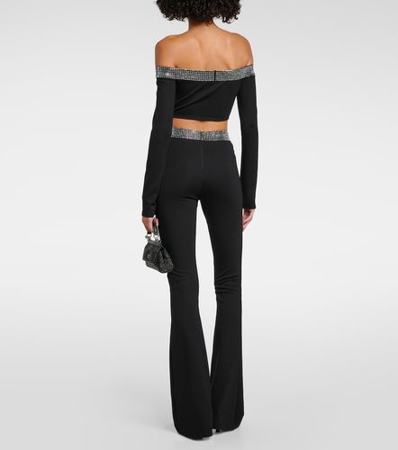 Top cropped con cristalli - David Koma - Modalova