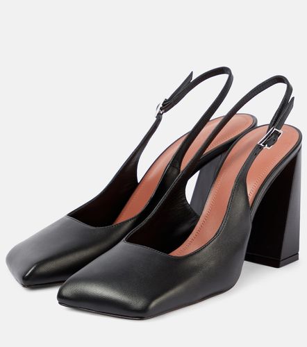 Charlotte 95 leather slingback pumps - Amina Muaddi - Modalova