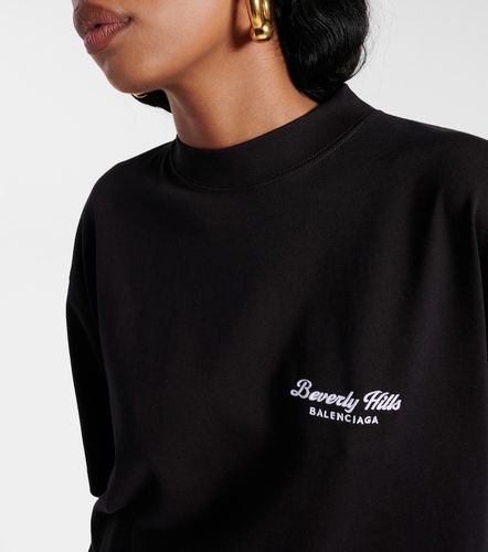 Camiseta de jersey de algodón estampada - Balenciaga - Modalova