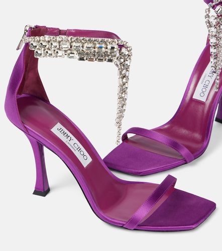 Sandali Verity 100 in raso con cristalli - Jimmy Choo - Modalova