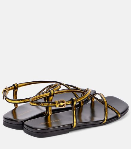 Sandalen aus Metallic-Leder - Dries Van Noten - Modalova