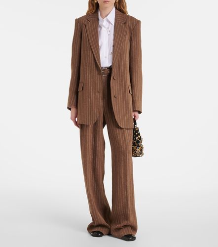 Blazer en mezcla de lino a rayas - Dries Van Noten - Modalova
