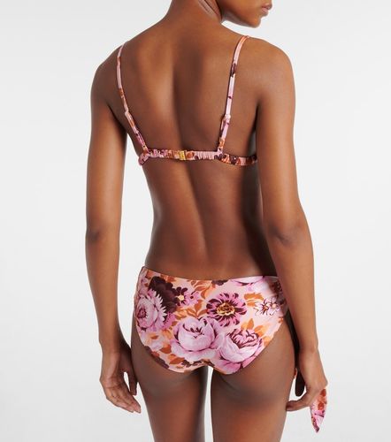 Chloé Top de bikini floral con logo - Chloe - Modalova