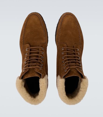 Sycamor shearling-trimmed suede boots - Manolo Blahnik - Modalova
