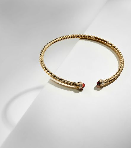 CablespiraÂ® Flex 18kt cuff bracelet with garnets and diamonds - David Yurman - Modalova