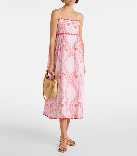 Vestido midi de algodón estampado - Juliet Dunn - Modalova