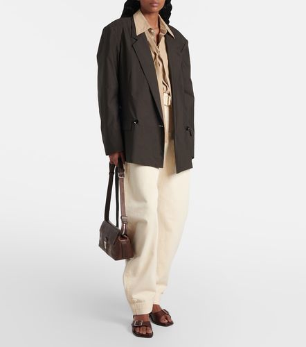 Blazer de algodón y seda con cinturón - Lemaire - Modalova