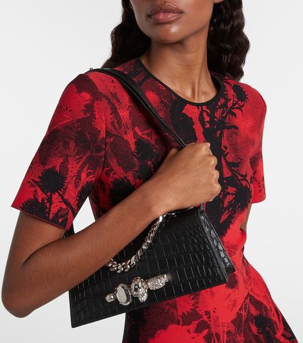 Jewelled Mini leather shoulder bag - McQueen - Modalova