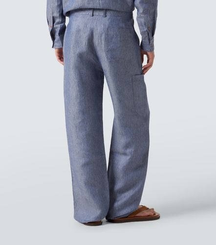 Jeans a gamba larga in lino con corniola - God's True Cashmere - Modalova
