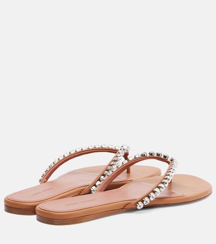Gigi embellished leather thong sandals - Amina Muaddi - Modalova