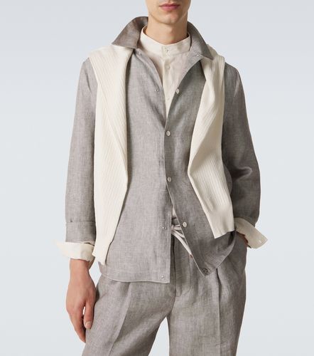 Giacca camicia in canapa e lino - Brunello Cucinelli - Modalova